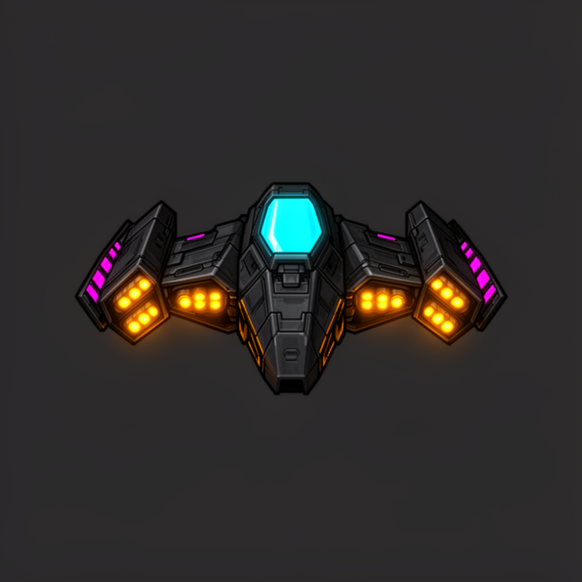Vanta Wing neon fighter artwork